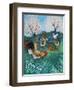 Orchard Hens,2021,(acrylics on linen)-Lisa Graa Jensen-Framed Giclee Print