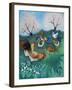 Orchard Hens,2021,(acrylics on linen)-Lisa Graa Jensen-Framed Giclee Print