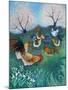 Orchard Hens,2021,(acrylics on linen)-Lisa Graa Jensen-Mounted Giclee Print