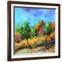 Orchard in autumn-Pol Ledent-Framed Art Print