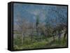 Orchard in Spring, By, 1881-Alfred Sisley-Framed Stretched Canvas