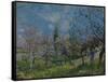 Orchard in Spring, By, 1881-Alfred Sisley-Framed Stretched Canvas