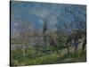 Orchard in Spring, By, 1881-Alfred Sisley-Stretched Canvas