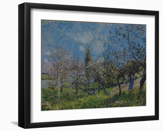 Orchard in Spring, By, 1881-Alfred Sisley-Framed Giclee Print