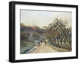 Orchard Near D'Osny, Pontoise, 1874-Camille Pissarro-Framed Giclee Print