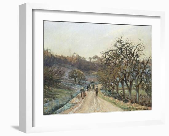 Orchard Near D'Osny, Pontoise, 1874-Camille Pissarro-Framed Giclee Print