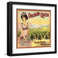 Orchard Queen Brand - Highgrove, California - Citrus Crate Label-Lantern Press-Framed Art Print