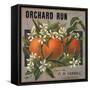 Orchard Run Brand - California - Citrus Crate Label-Lantern Press-Framed Stretched Canvas
