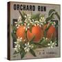 Orchard Run Brand - California - Citrus Crate Label-Lantern Press-Stretched Canvas