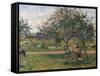 Orchard, the Wheelbarrow-Camille Pissarro-Framed Stretched Canvas