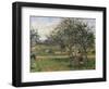 Orchard, the Wheelbarrow-Camille Pissarro-Framed Art Print