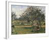 Orchard, the Wheelbarrow-Camille Pissarro-Framed Art Print