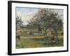 Orchard, the Wheelbarrow-Camille Pissarro-Framed Art Print