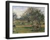 Orchard, the Wheelbarrow-Camille Pissarro-Framed Art Print