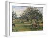 Orchard, the Wheelbarrow-Camille Pissarro-Framed Art Print