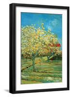Orchard with Cypress by Van Gogh-Vincent van Gogh-Framed Art Print
