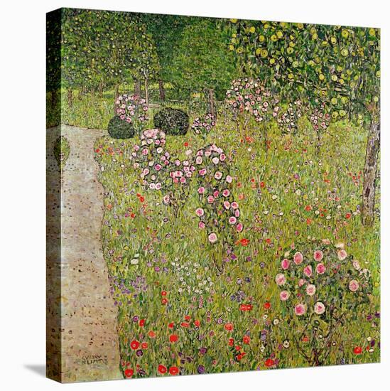 Orchard with Roses (Obstgarten Mit Rosen)-Gustav Klimt-Stretched Canvas