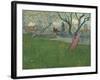 Orchards in blossom, view of Arles. 1889-Vincent van Gogh-Framed Giclee Print