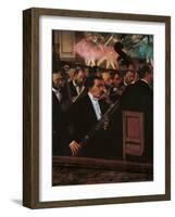 Orchestra at the Opera House-Edgar Degas-Framed Art Print
