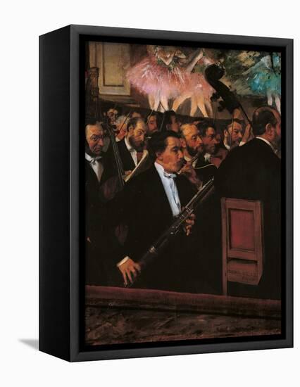 Orchestra at the Opera House-Edgar Degas-Framed Stretched Canvas