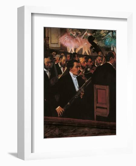 Orchestra at the Opera House-Edgar Degas-Framed Art Print