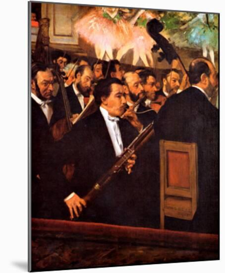 Orchestra at the Opera-Edgar Degas-Mounted Giclee Print