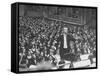 Orchestra Conductor Wilhelm Furtwangler Conducting Orchestra During a Concert-Alfred Eisenstaedt-Framed Stretched Canvas