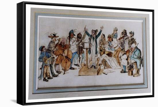 Orchestra - Historical- English-Unknown Artist-Framed Stretched Canvas