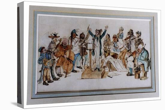 Orchestra - Historical- English-Unknown Artist-Stretched Canvas