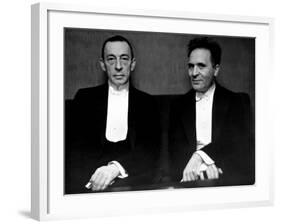 Orchestral Conductor Bruno Walter and Composer Pianist Sergei Rachmaninoff Relaxing Performance-Alfred Eisenstaedt-Framed Premium Photographic Print