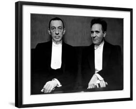 Orchestral Conductor Bruno Walter and Composer Pianist Sergei Rachmaninoff Relaxing Performance-Alfred Eisenstaedt-Framed Premium Photographic Print