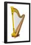 Orchestral Harp, Stringed Instrument, Musical Instrument-Encyclopaedia Britannica-Framed Poster