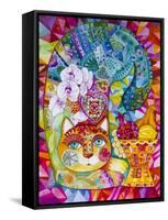 Orchid and Cat-Oxana Zaika-Framed Stretched Canvas