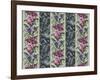 Orchid Panel Toile Black Opal-Bill Jackson-Framed Giclee Print