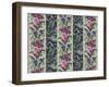 Orchid Panel Toile Black Opal-Bill Jackson-Framed Giclee Print