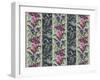Orchid Panel Toile Black Opal-Bill Jackson-Framed Giclee Print