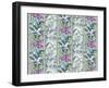 Orchid Panel Toile Frost-Bill Jackson-Framed Giclee Print