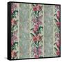 Orchid Toile Panel Celadon-Bill Jackson-Framed Stretched Canvas