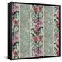 Orchid Toile Panel Celadon-Bill Jackson-Framed Stretched Canvas