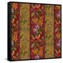 Orchid Toile Panel Cinnabar-Bill Jackson-Framed Stretched Canvas