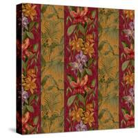 Orchid Toile Panel Cinnabar-Bill Jackson-Stretched Canvas