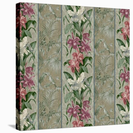 Orchid Toile Panel Neutral-Bill Jackson-Stretched Canvas