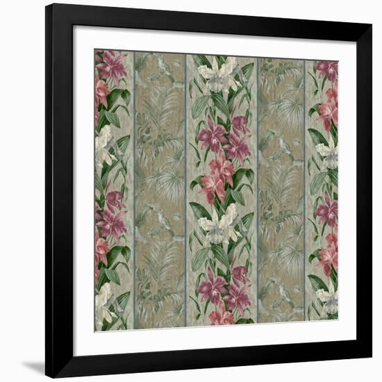 Orchid Toile Panel Neutral-Bill Jackson-Framed Giclee Print