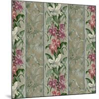 Orchid Toile Panel Neutral-Bill Jackson-Mounted Giclee Print