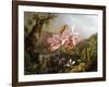 Orchids and Hummingbirds in a Brazilian Jungle-Martin Johnson Heade-Framed Premium Giclee Print