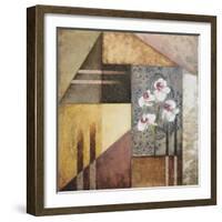 Orchids and Shapes I-Michael Marcon-Framed Art Print