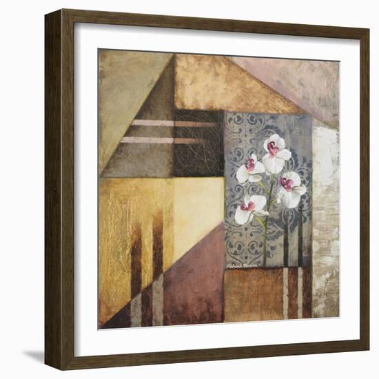 Orchids and Shapes I-Michael Marcon-Framed Art Print