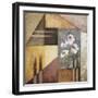 Orchids and Shapes I-Michael Marcon-Framed Art Print