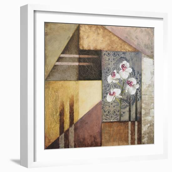 Orchids and Shapes I-Michael Marcon-Framed Art Print