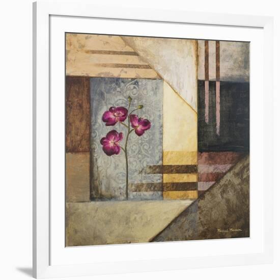 Orchids and Shapes II-Michael Marcon-Framed Art Print